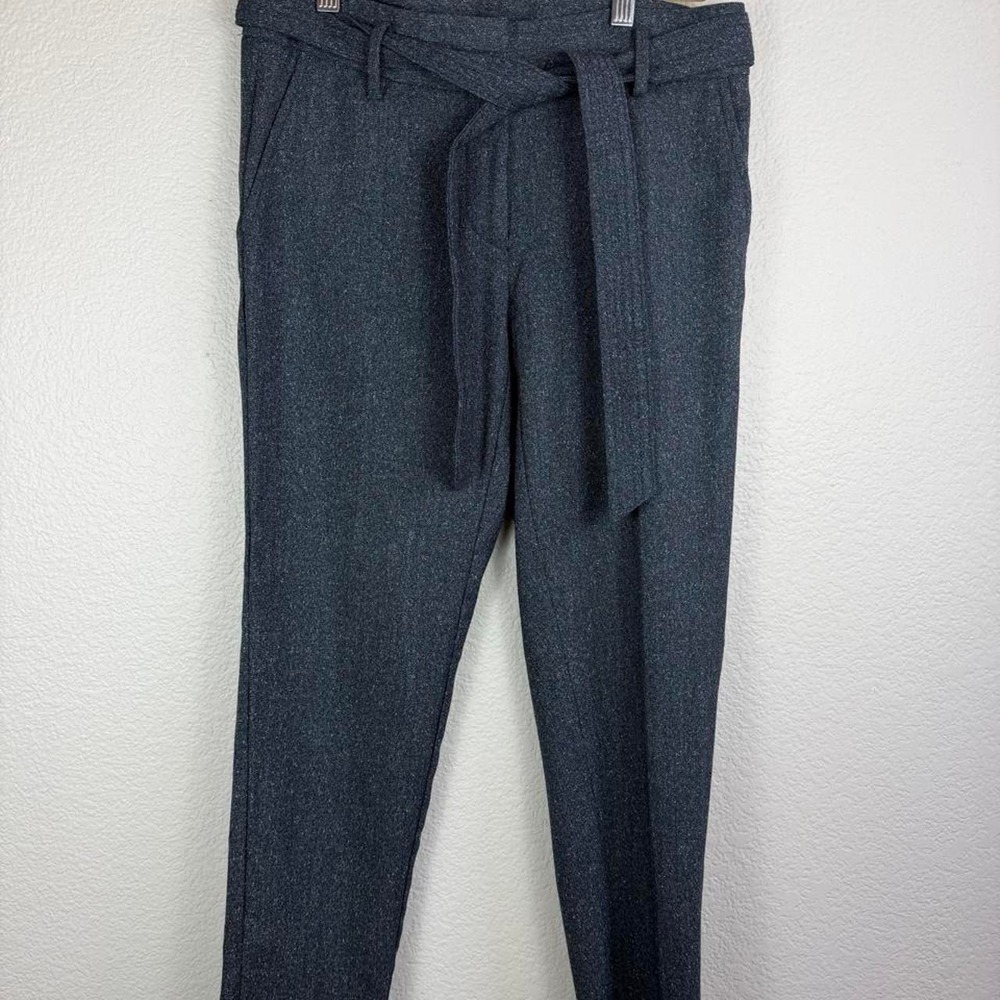 LOFT Petites Marisa Navy Tie Waist Ankle Pants 2P